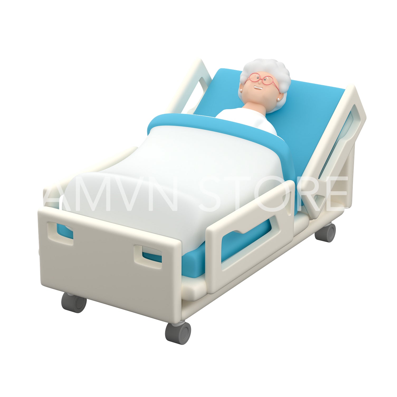 old woman and medical bed.png