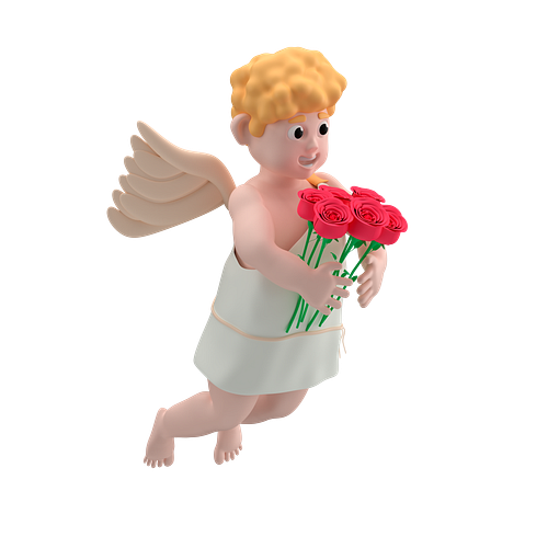 cupid holding roses.png