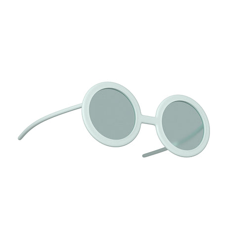 Rounded eyeglasses on a white background. 3d render