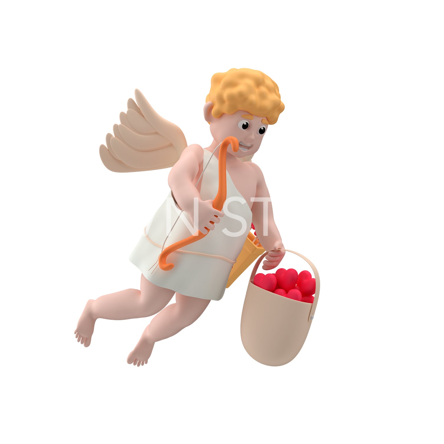 cupid with bag full of hearts.png