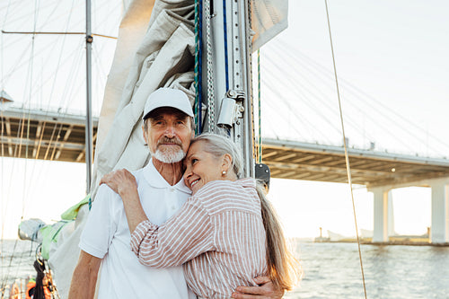Senior Couple On a Yacht