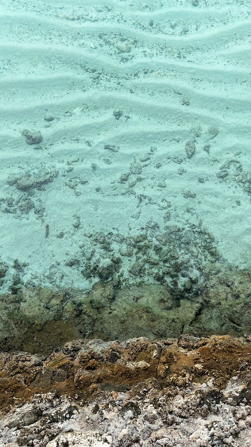 View of a coast and ocean from above