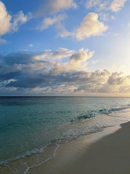 Sunrise on the ocean and coastline