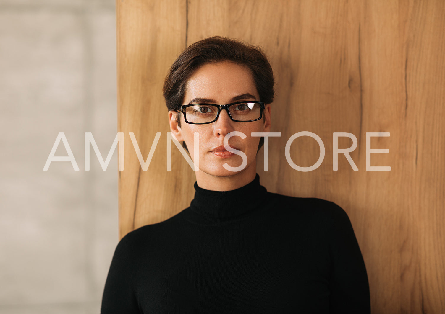 Portrait of a middle-aged businesswoman with short hair