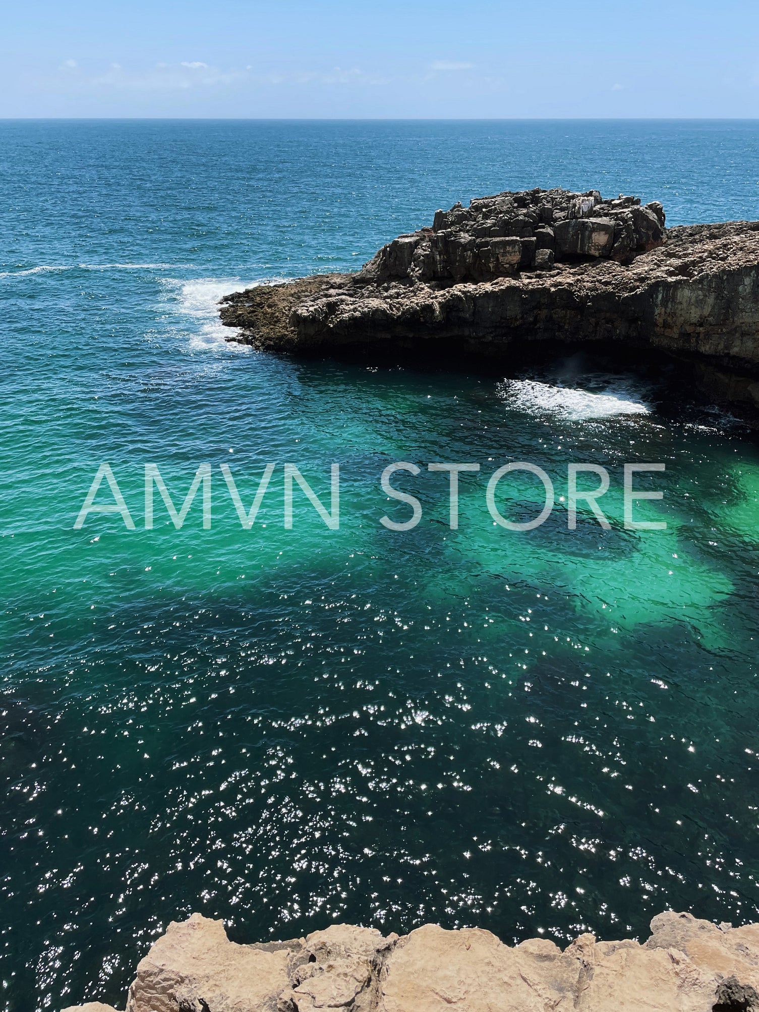 View on the ocean and rocks