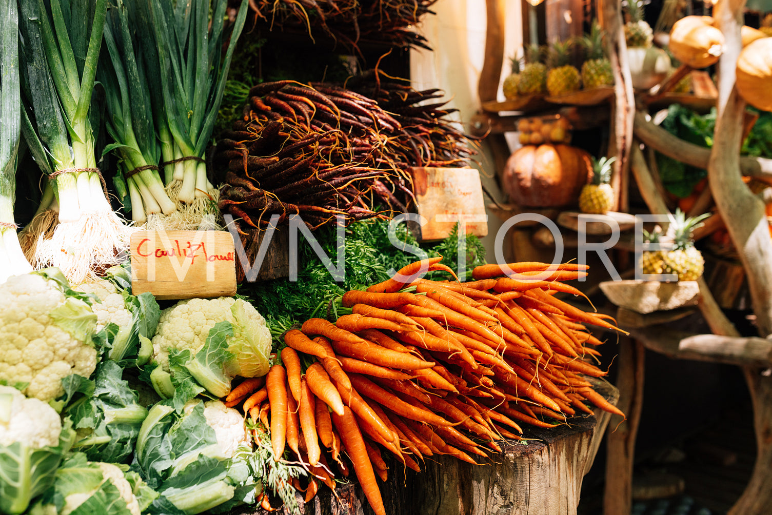 A lot of vegetables on a stall